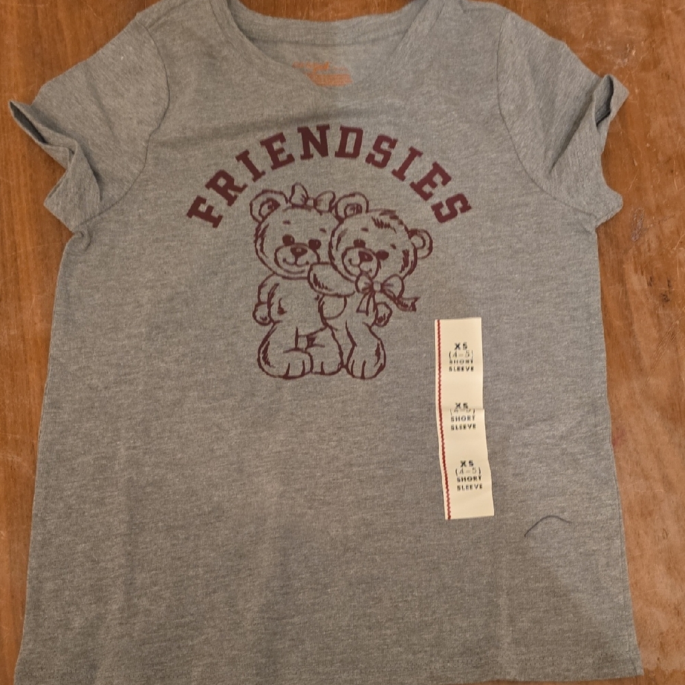 Cat‎ & Jack Girls Short Sleeve Graphic T Shirt- "Friendsies Bears"